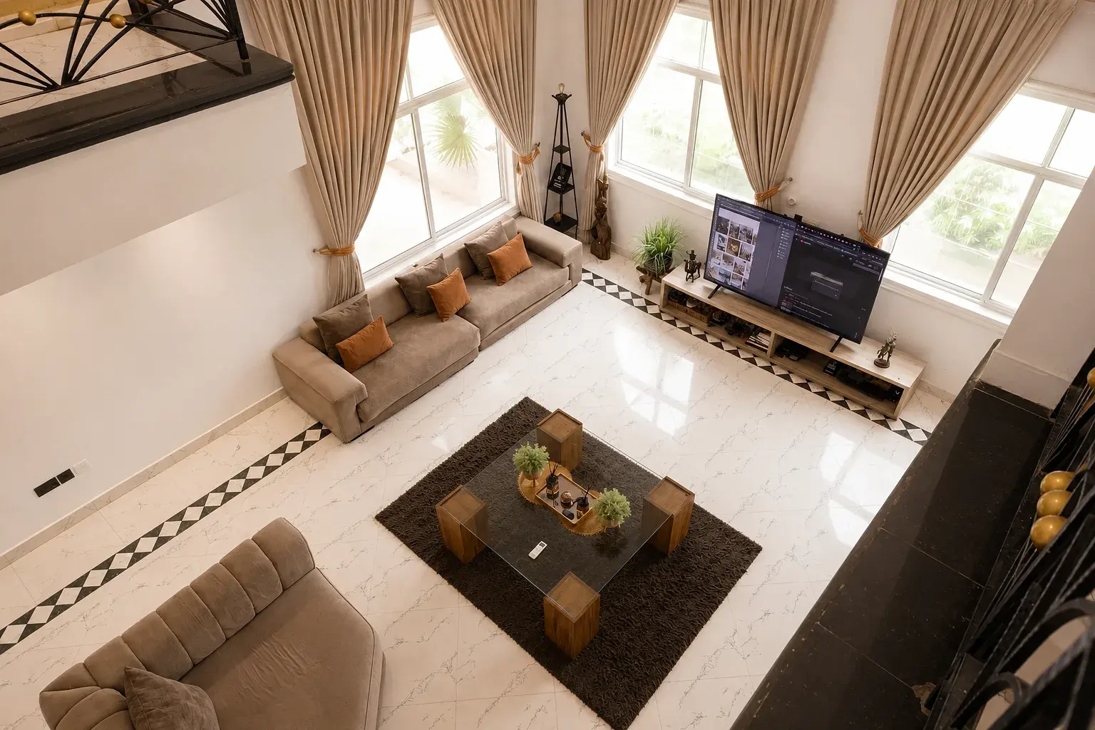 An open living area filled with daylight