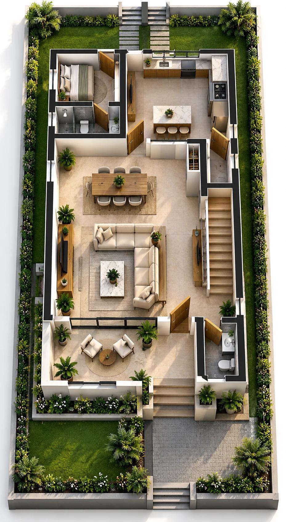 Illustrated Phase Two floor plan view one