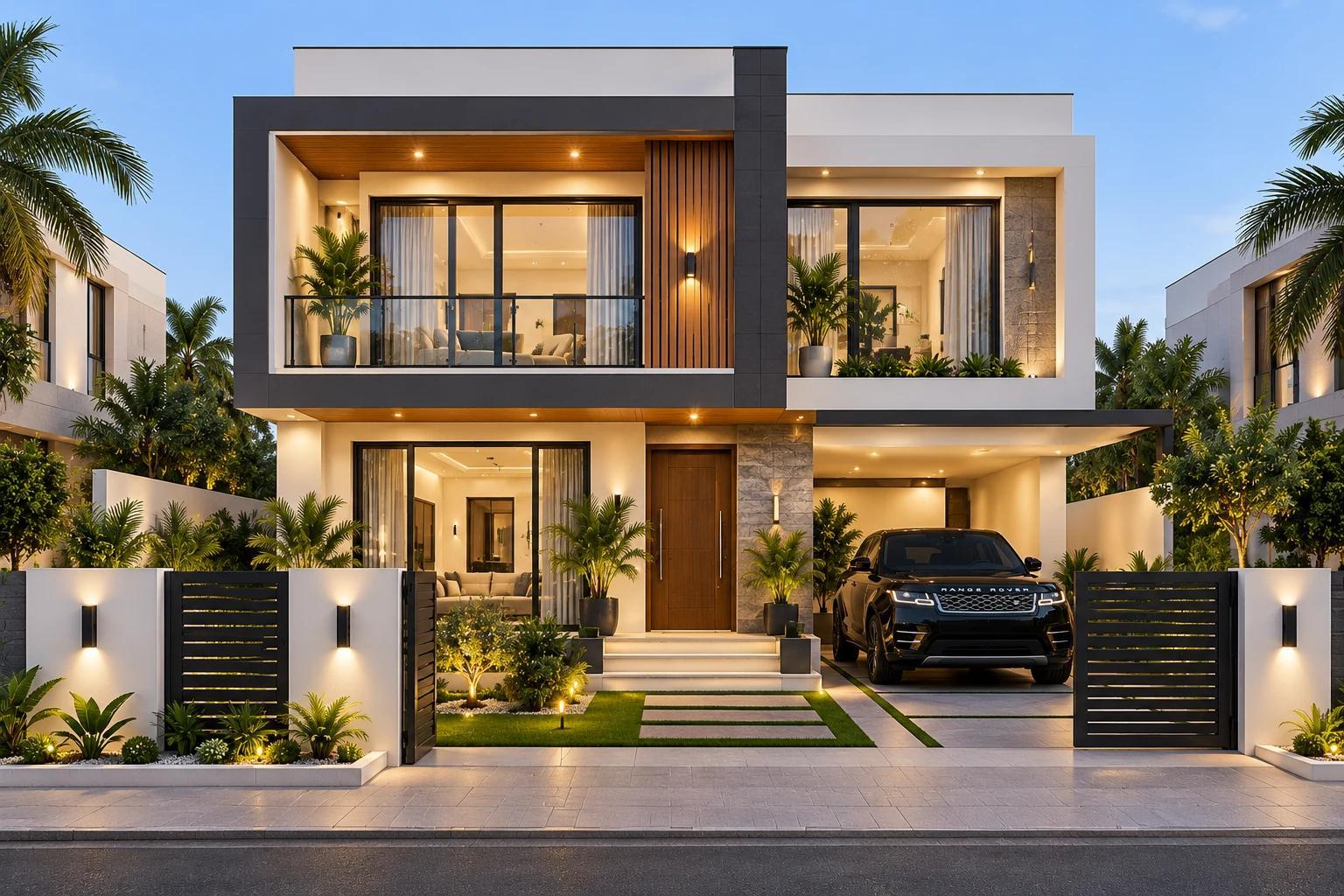Architectural illustration of a proposed home at Kwakyi Homes.